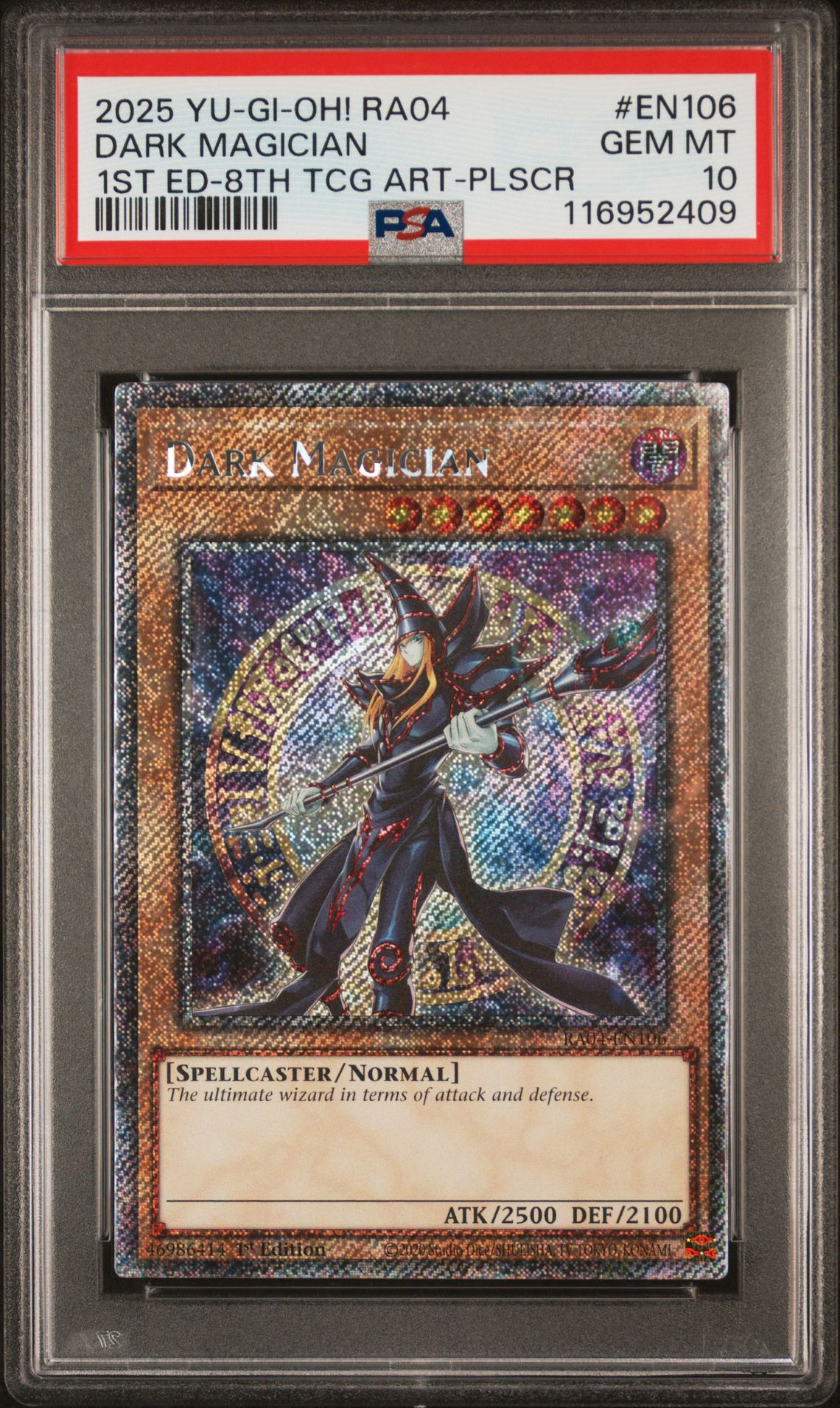 2025 Yu-Gi-Oh! YU-GI-OH! RA04-QUARTER CENTURY STAMPEDE Holo #EN106 Dark Magician front