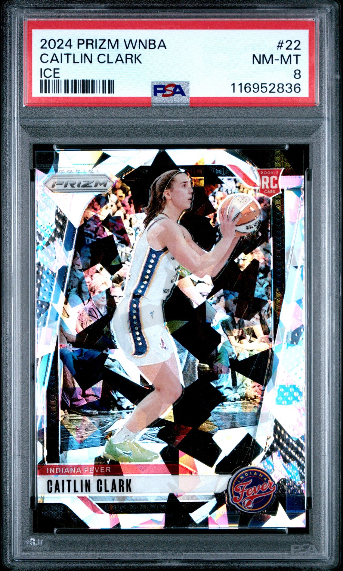 2024 Panini Prizm Wnba Caitlin Clark #22 (Ice) Nm-Mt 8 front