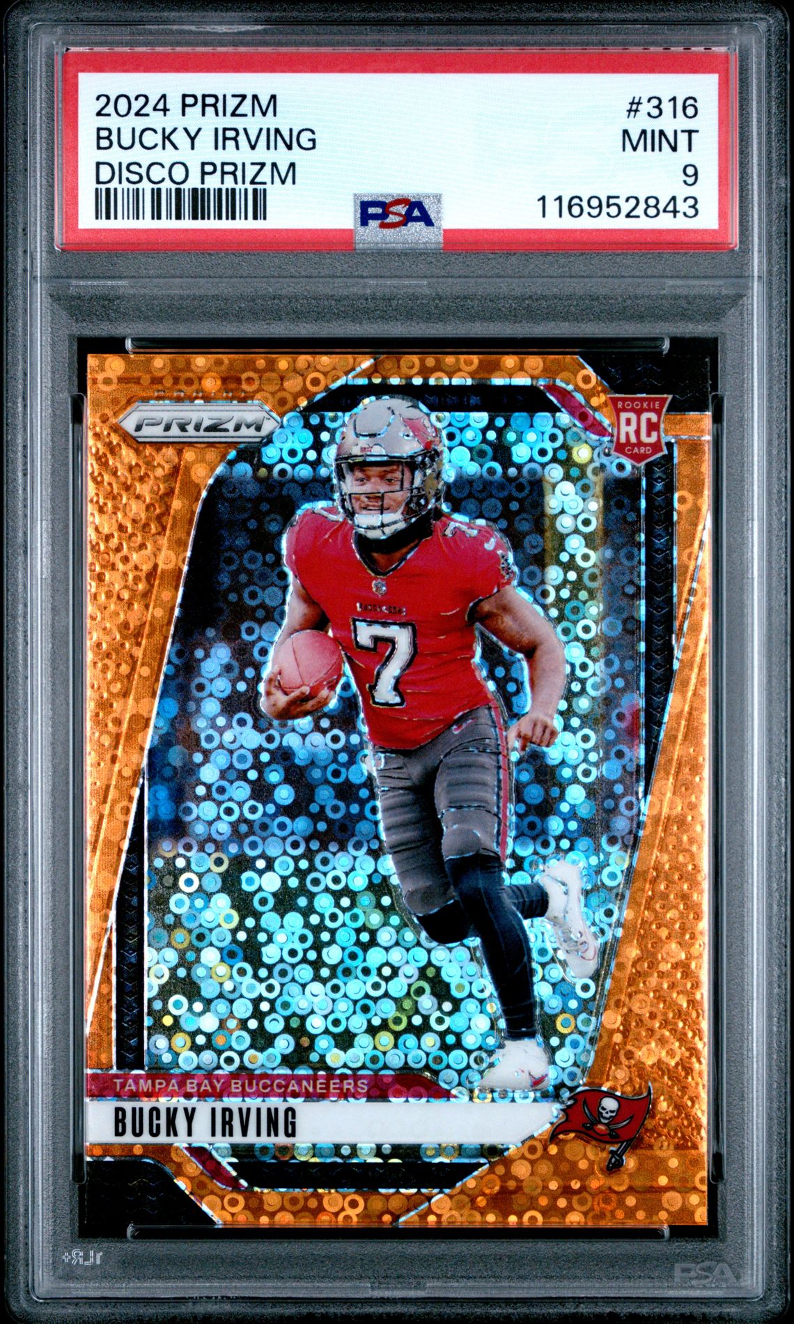 2024 Panini Prizm Bucky Irving #316 (Disco Prizm) Mint 9 front