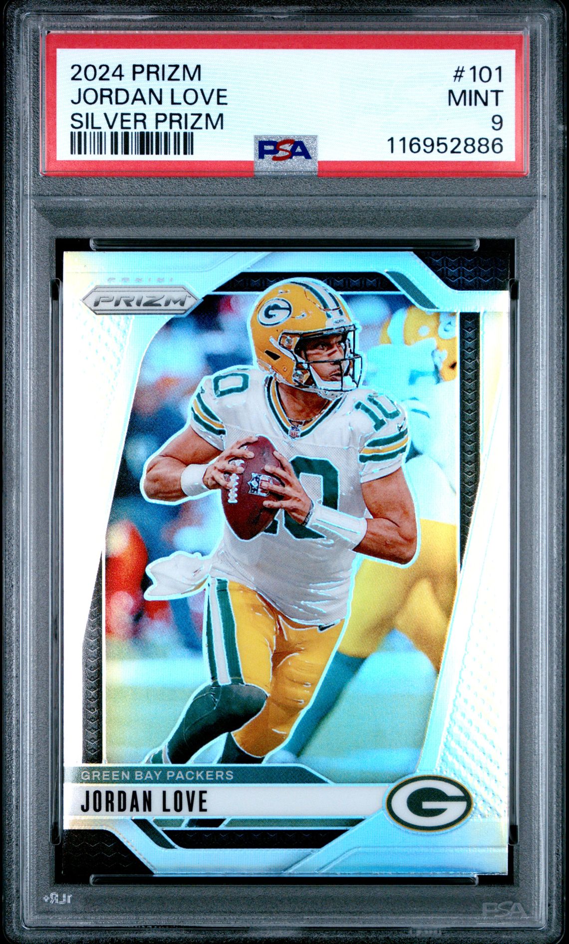 2024 Panini Prizm Jordan Love #101 (Silver Prizm) Mint 9 front