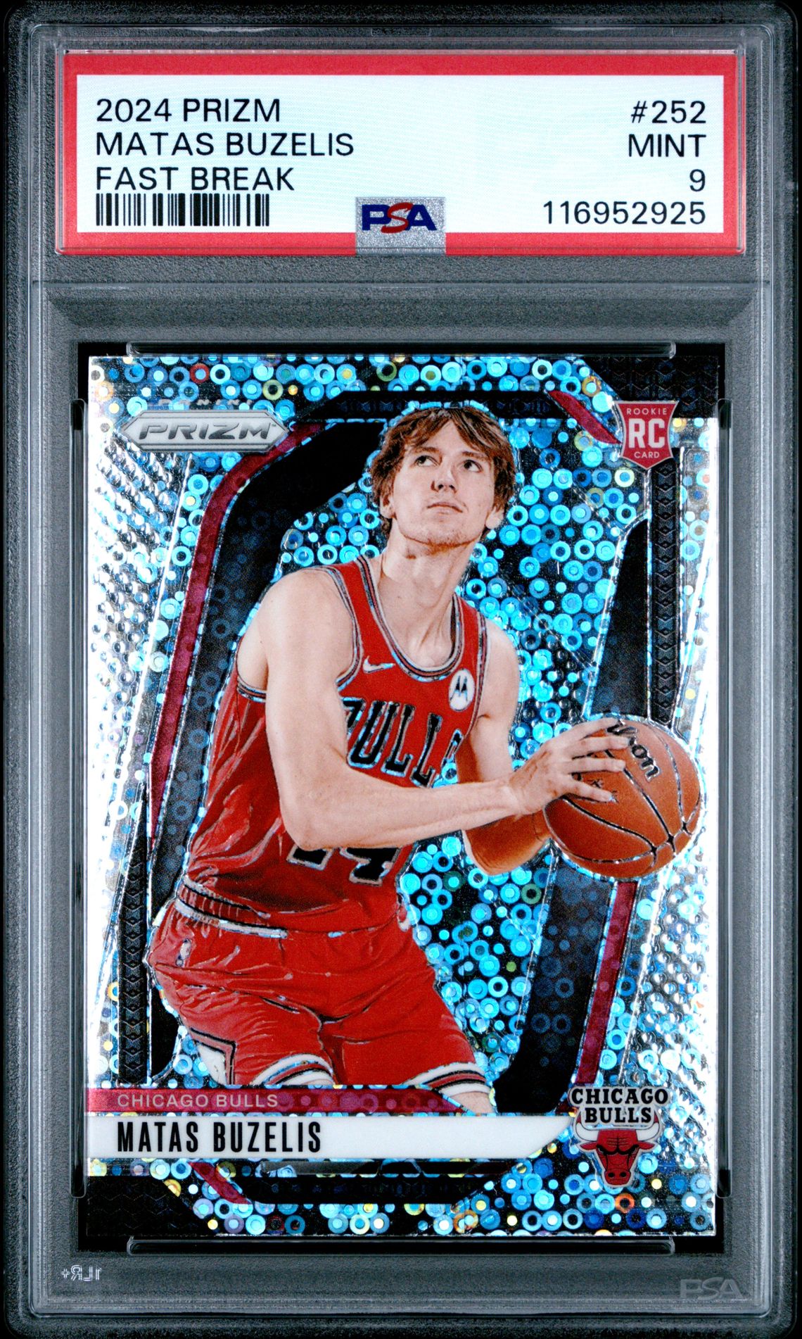 2024 Panini Prizm Matas Buzelis #252 (Fast Break) Mint 9 front