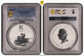 2025-P $1 Year of the Snake Ag MS70