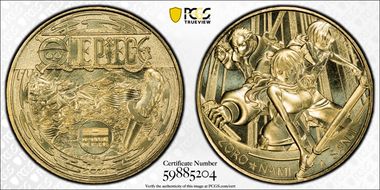 2025 Medal Zoro, Nami, Sanji One Piece - Brass MS67