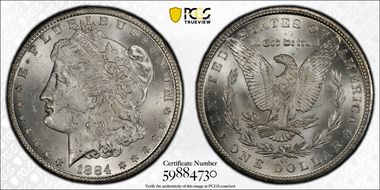 1884-CC $1 MS62