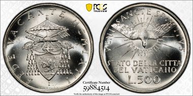 1963 500 L Sede Vacante MS66