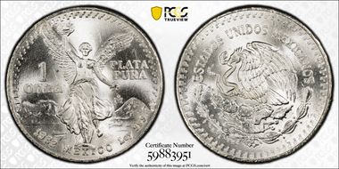 1982-Mo Onza Libertad Ag MS67