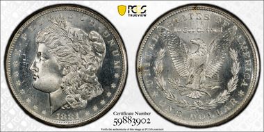 1881-S $1 MS65