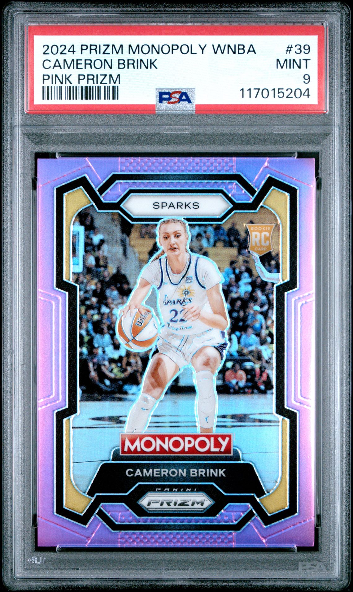 2024 Panini PANINI PRIZM MONOPOLY WNBA PINK PRIZM #39 Cameron Brink front
