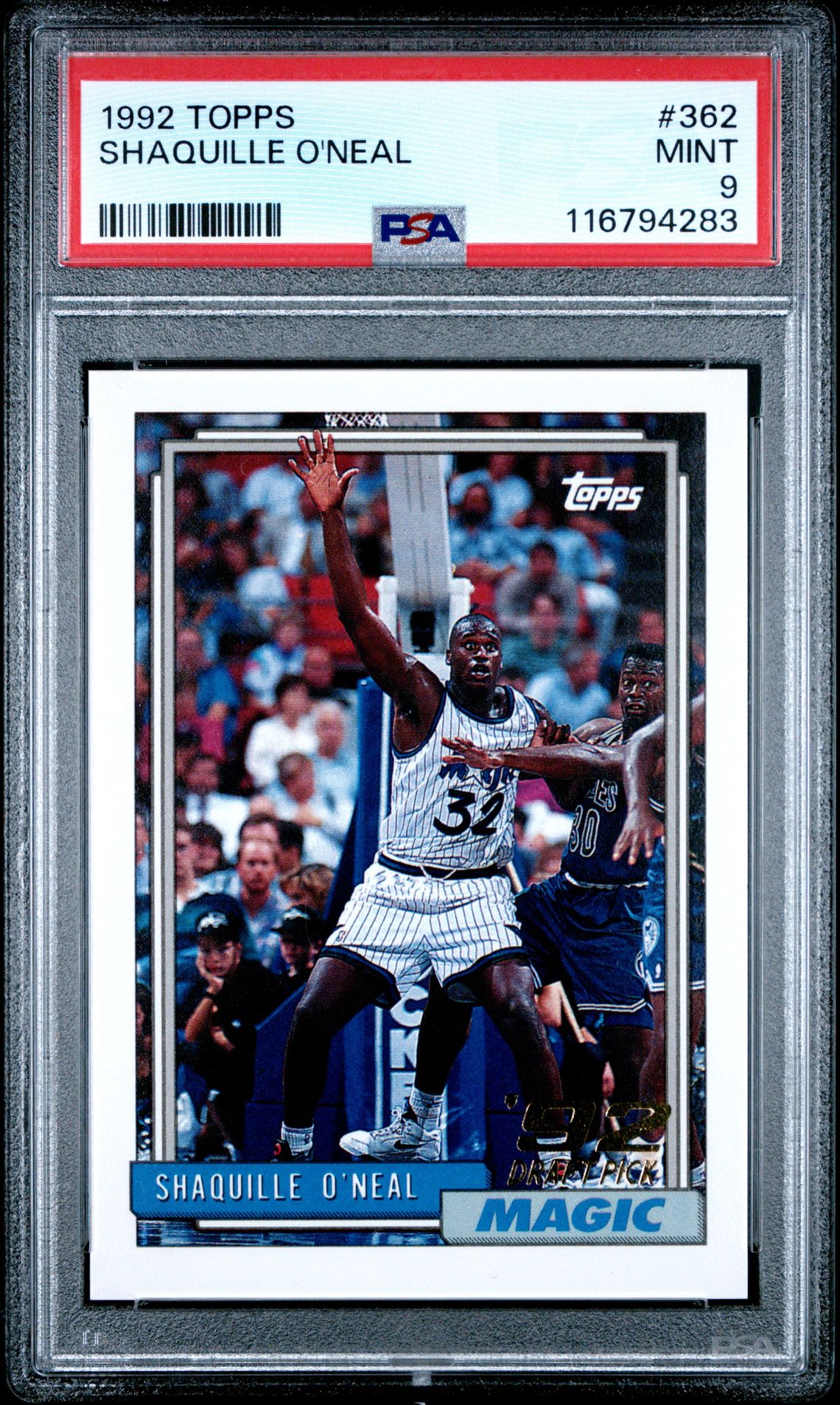 1992 Topps Shaquille O'neal #362 Mint 9 front