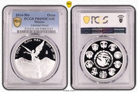 2014-Mo Onza Libertad  Ag PR69DCAM