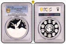 2015-Mo Onza Libertad  Ag PR70DCAM