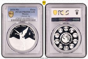 2018-Mo Onza Libertad Ag PR69DCAM