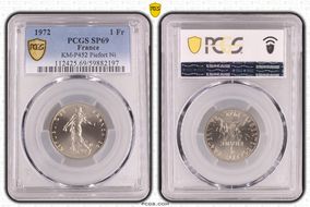 1972 1 Fr KM-P452 Piefort Ni SP69