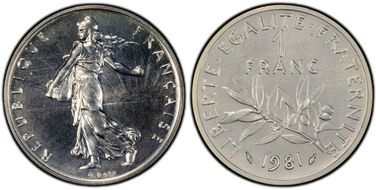 1981 1 Fr KM-P700 Piefort Ag SP65