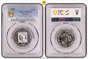 1999 1 Fr Univ Postal Union MS69