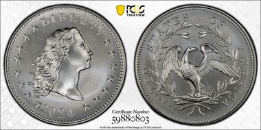 2024 Medal Flowing Hair Ag 230th Anniversary MS70