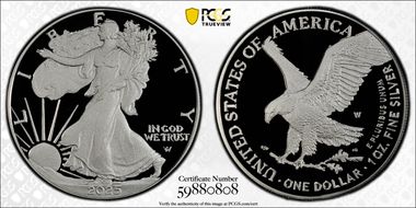2025-W $1 Silver Eagle PR70DCAM