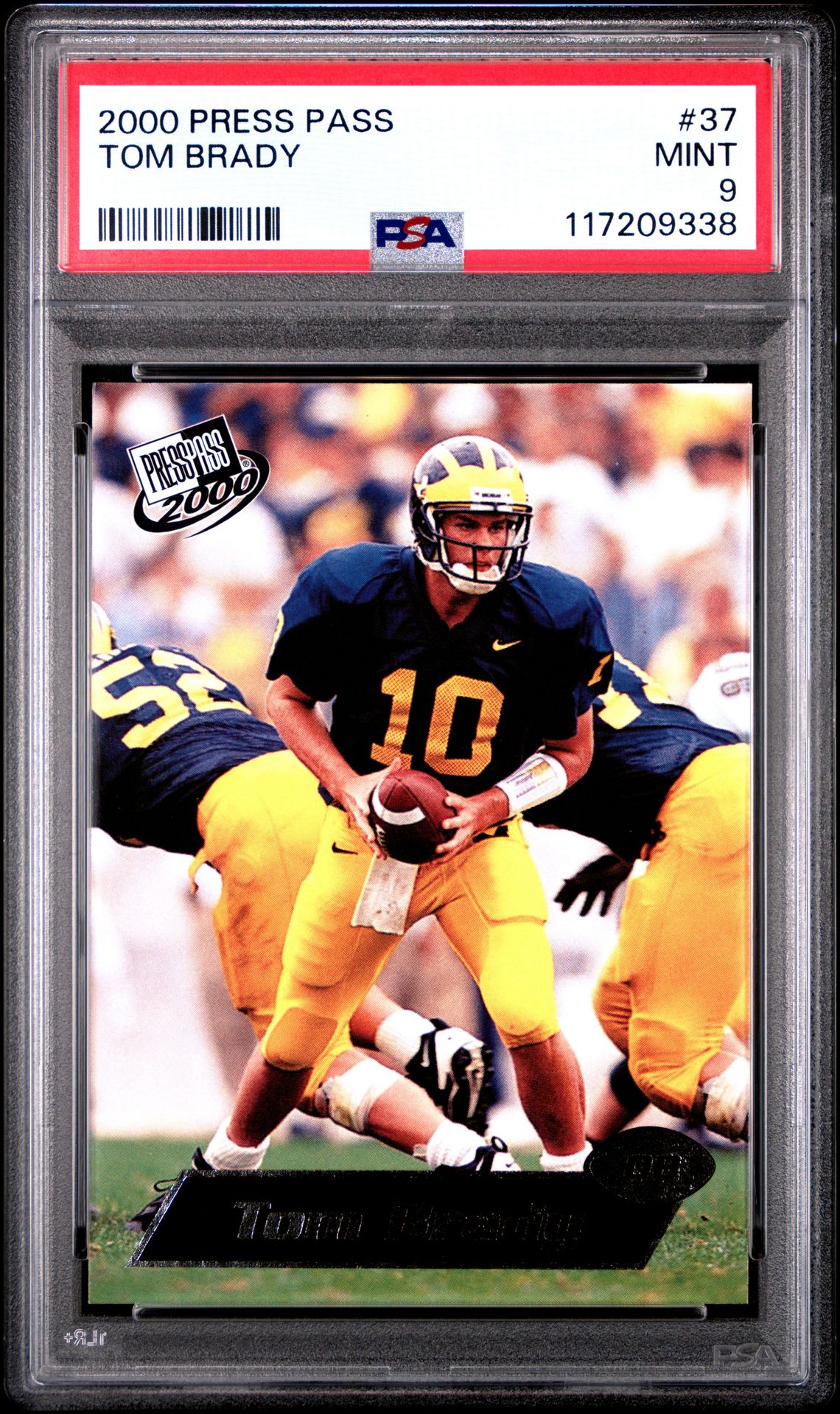 2000 Press Pass Tom Brady #37 Mint 9 front