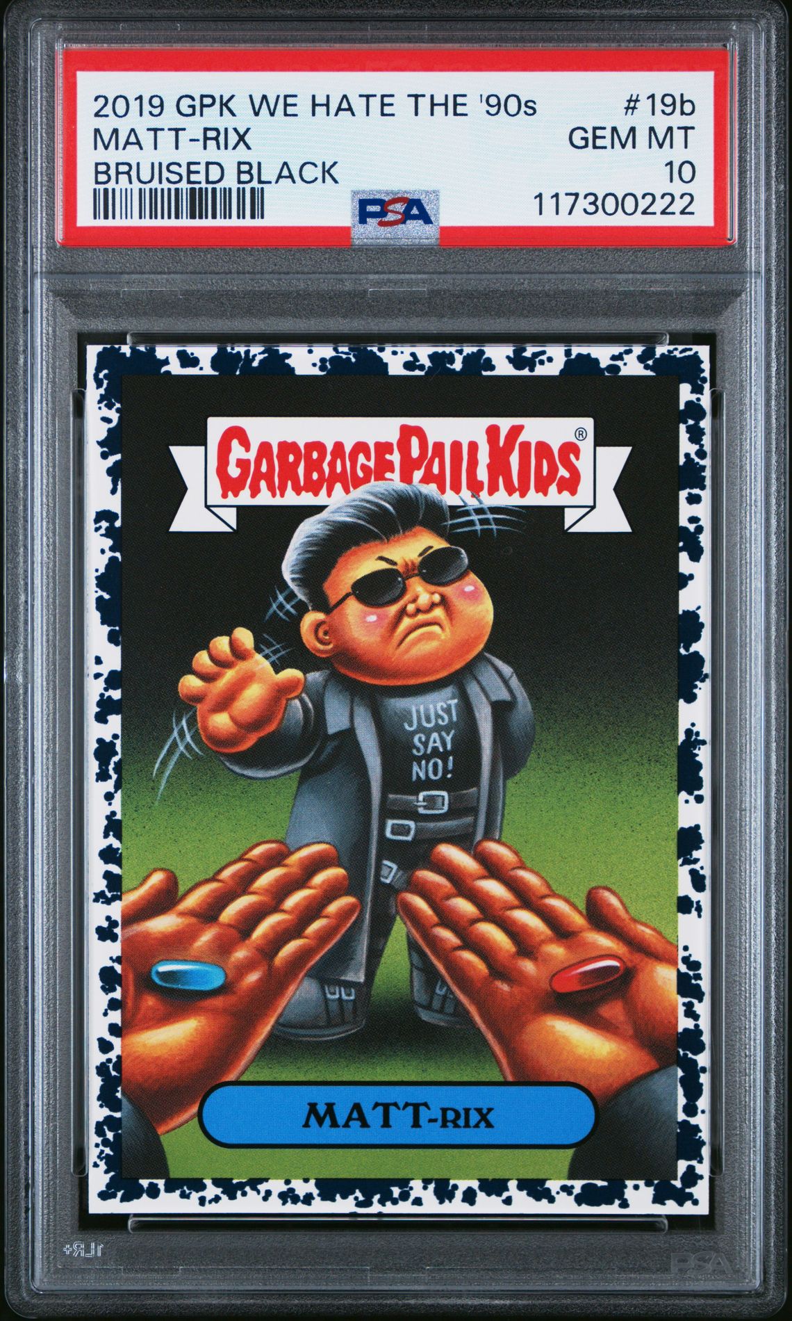 2019 Topps GARBAGE PAIL KIDS WE HATE THE '90S Black #19B Matt-Rix front