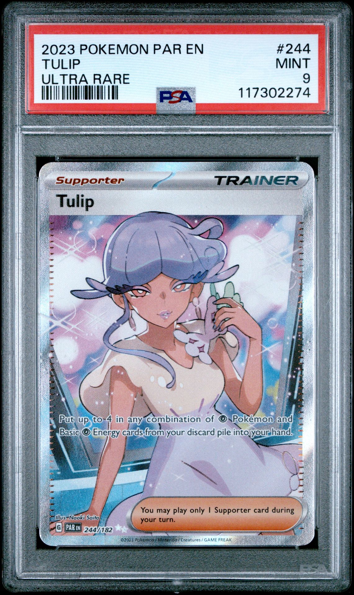 2023 Pokemon POKEMON PAR EN-PARADOX RIFT ULTRA RARE #244 Tulip front