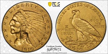 1910 $2.50 XF45