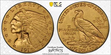 1915 $2.50 AU53