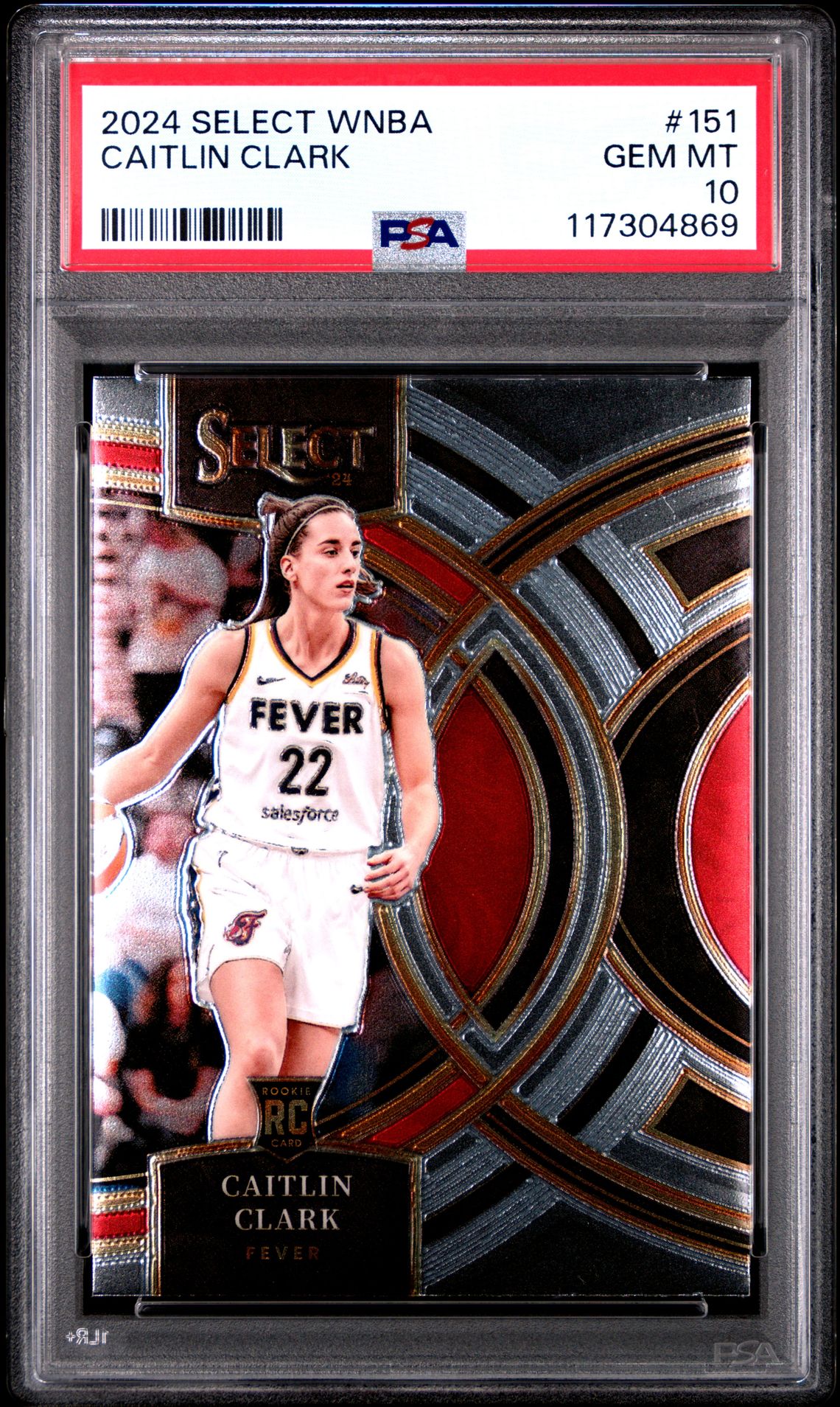 2024 Panini Select Wnba Caitlin Clark #151 Gem Mt 10 front