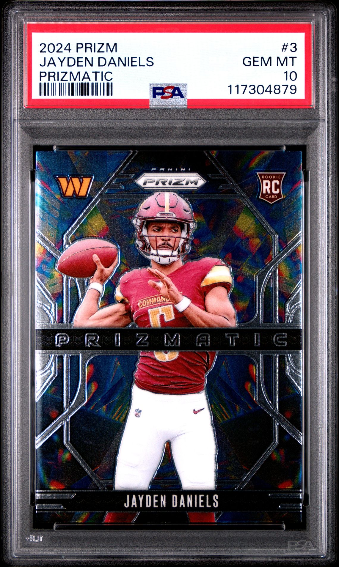 2024 Panini Prizm Prizmatic Jayden Daniels #3 Gem Mt 10 front