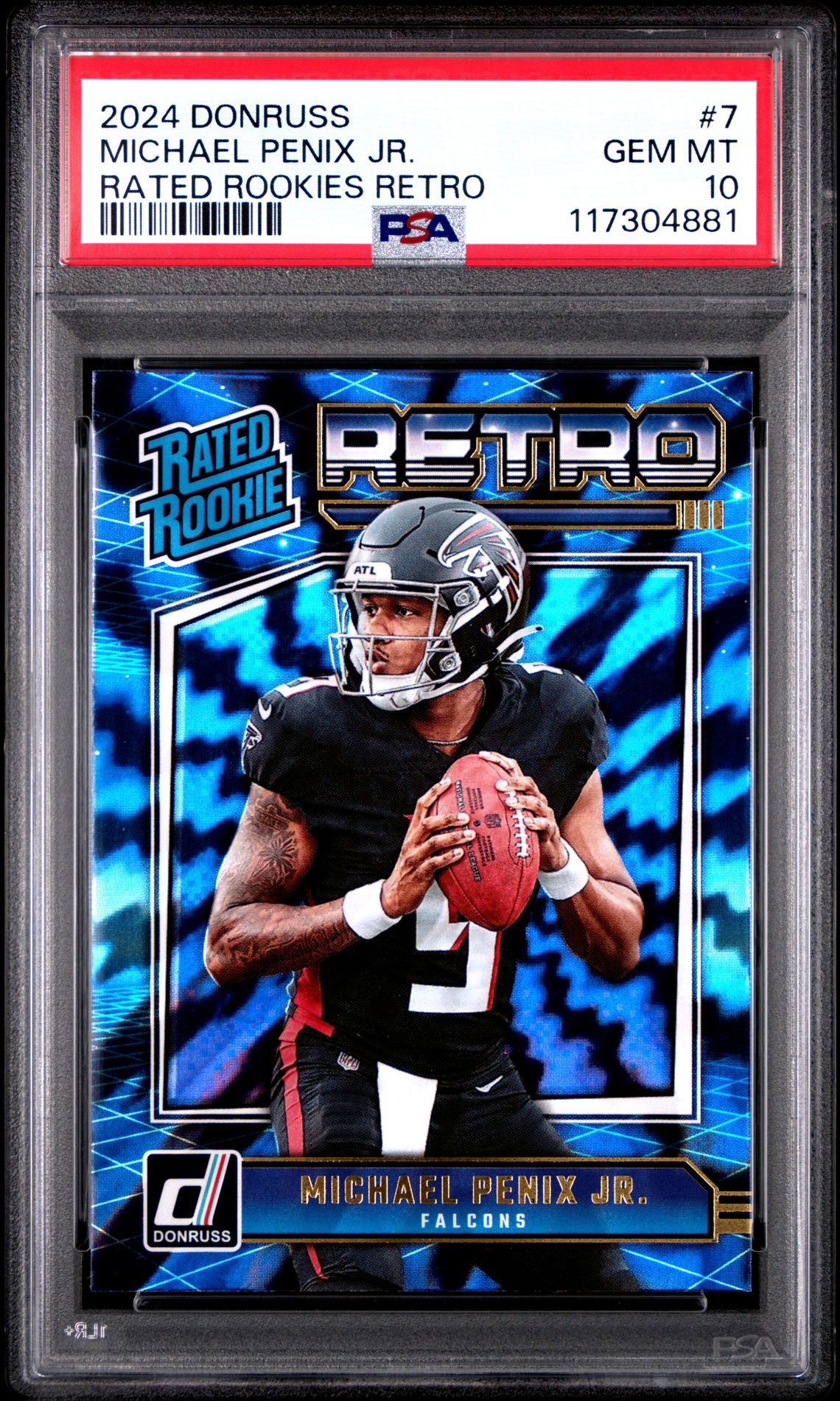 2024 Panini Donruss Rated Rookies Retro Michael Penix Jr. #7 Gem Mt 10 front