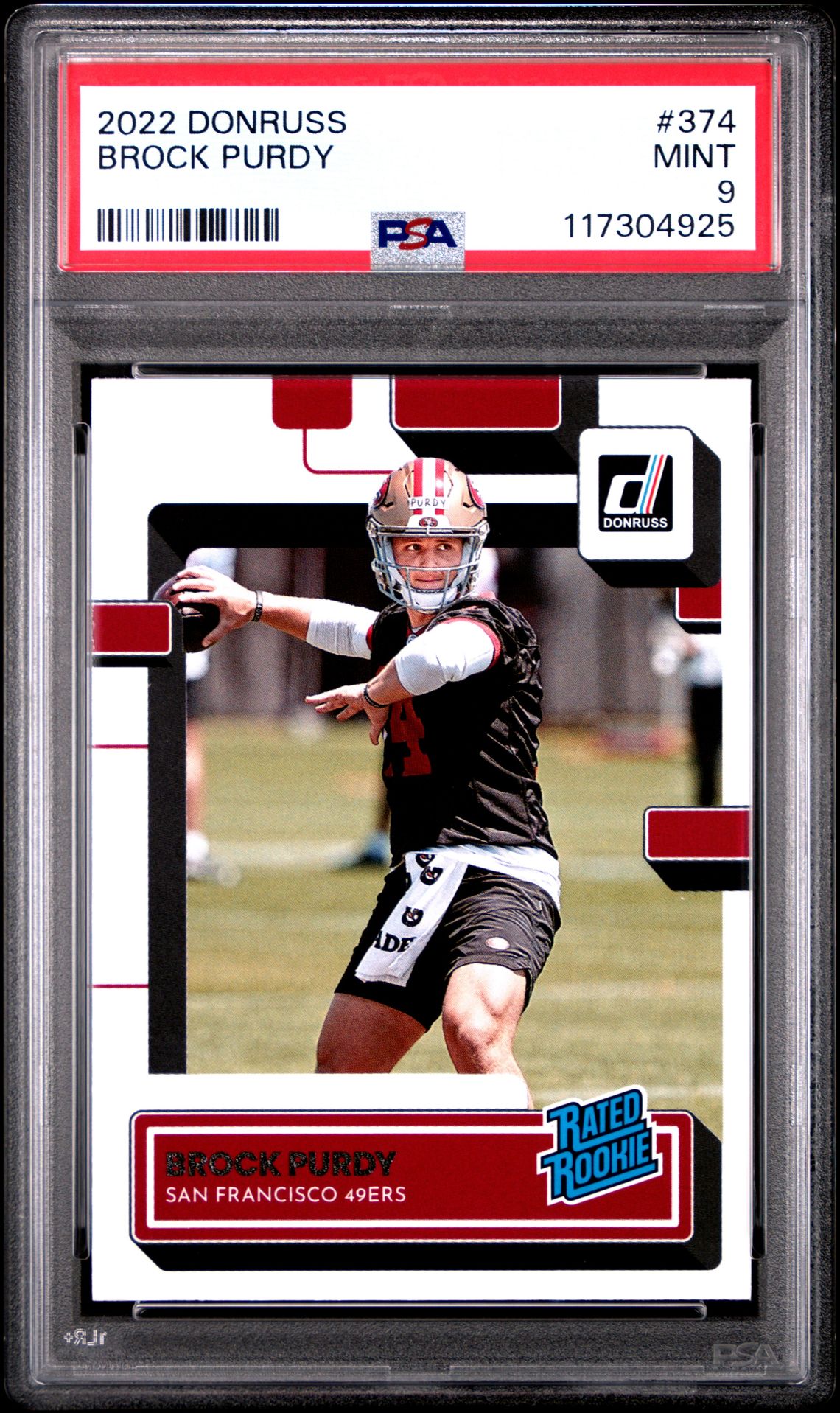 2022 Panini Donruss Brock Purdy #374 Mint 9 front