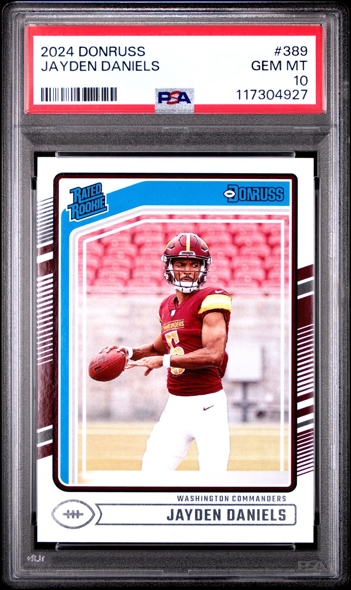 2024 Panini Donruss Jayden Daniels #389 Gem Mt 10 front