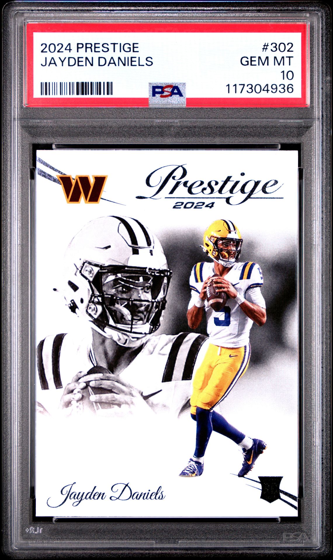 2024 Panini Prestige Jayden Daniels #302 Gem Mt 10 front