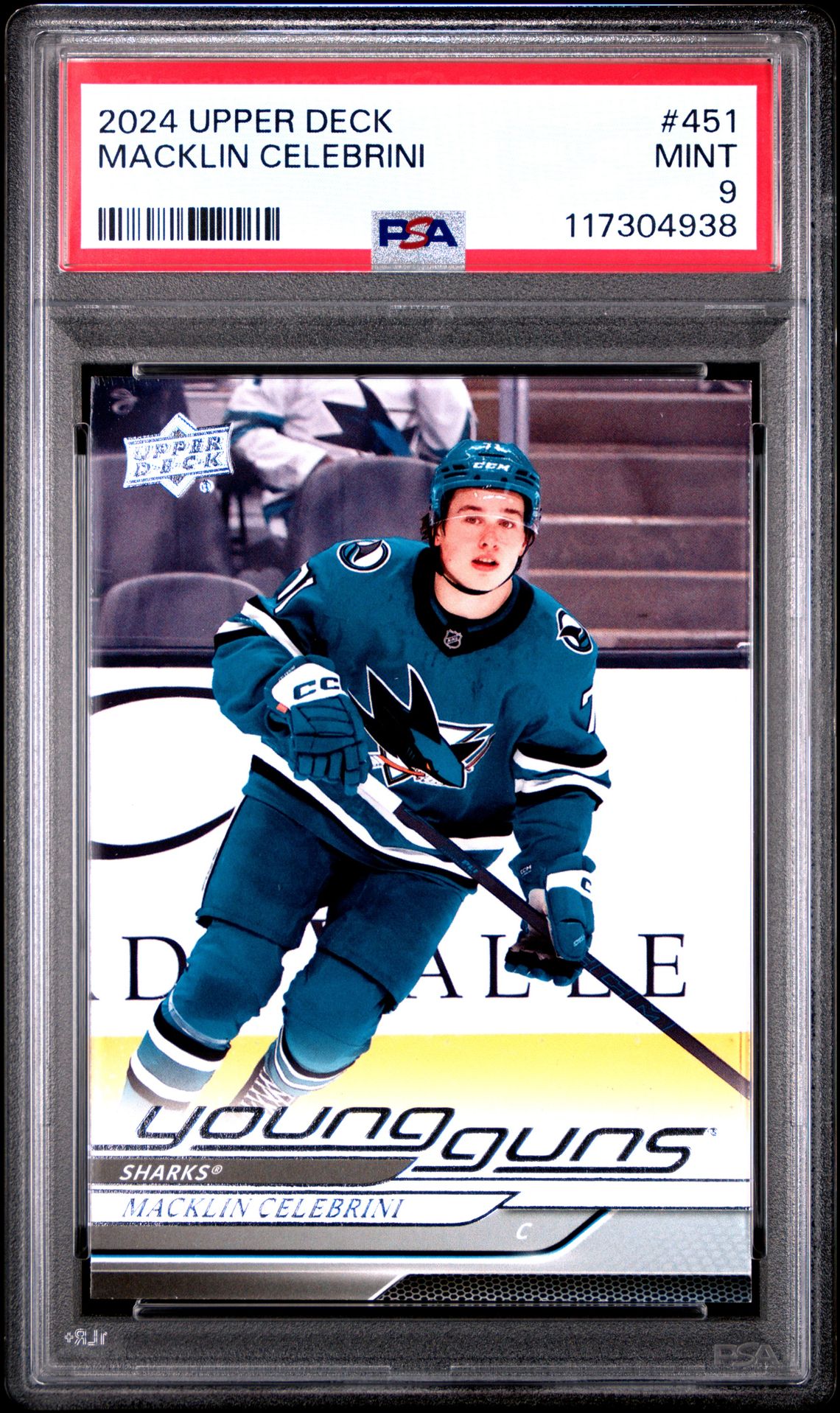 2024 Upper Deck Macklin Celebrini #451 Mint 9 front