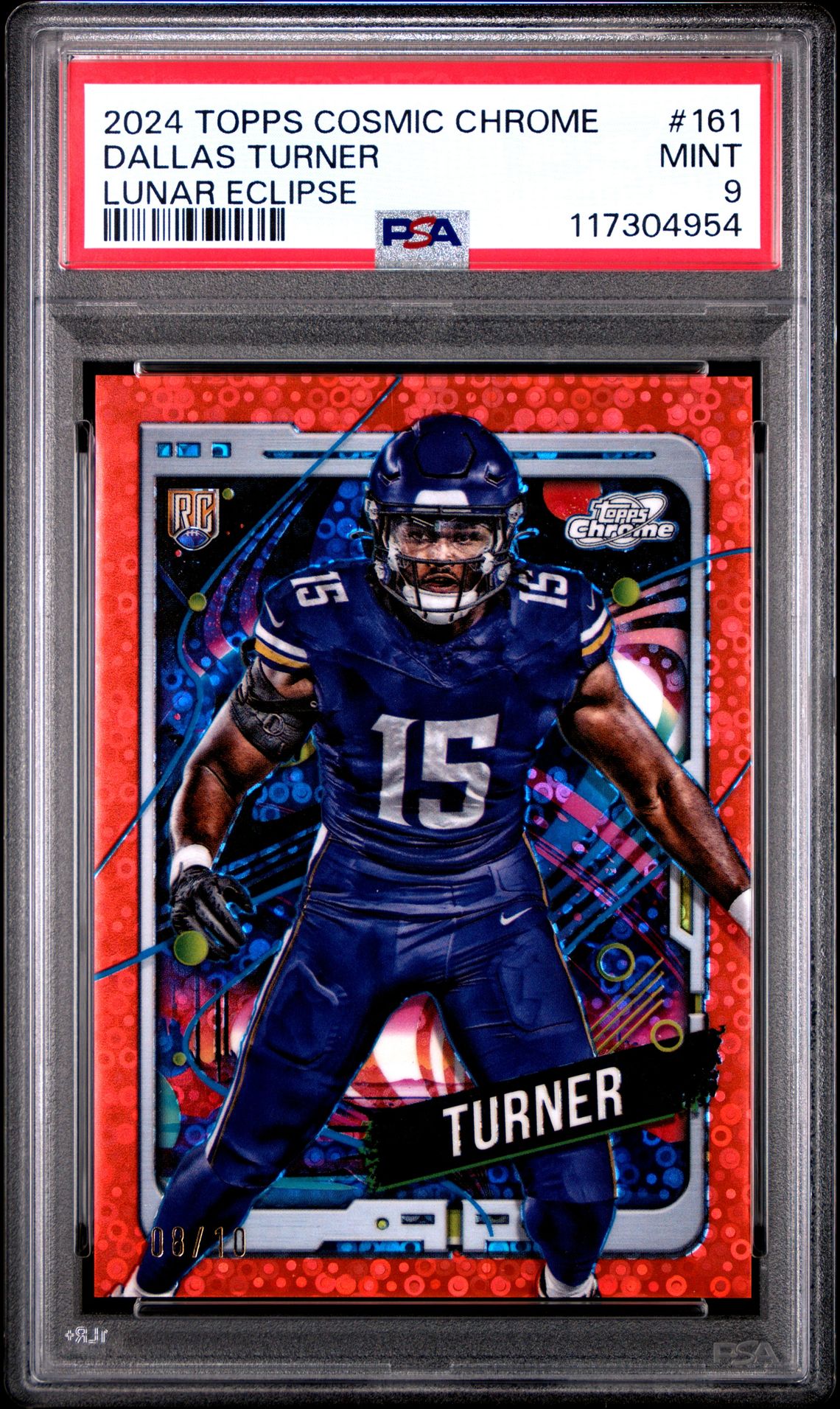 2024 Topps Cosmic Chrome Dallas Turner #161 (Lunar Eclipse) Mint 9 front
