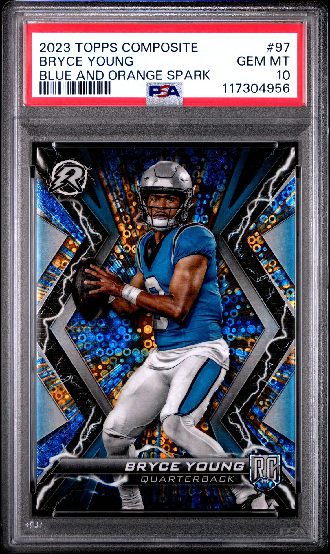 2023 Topps Composite Bryce Young #97 (Blue And Orange Spark) Gem Mt 10 front