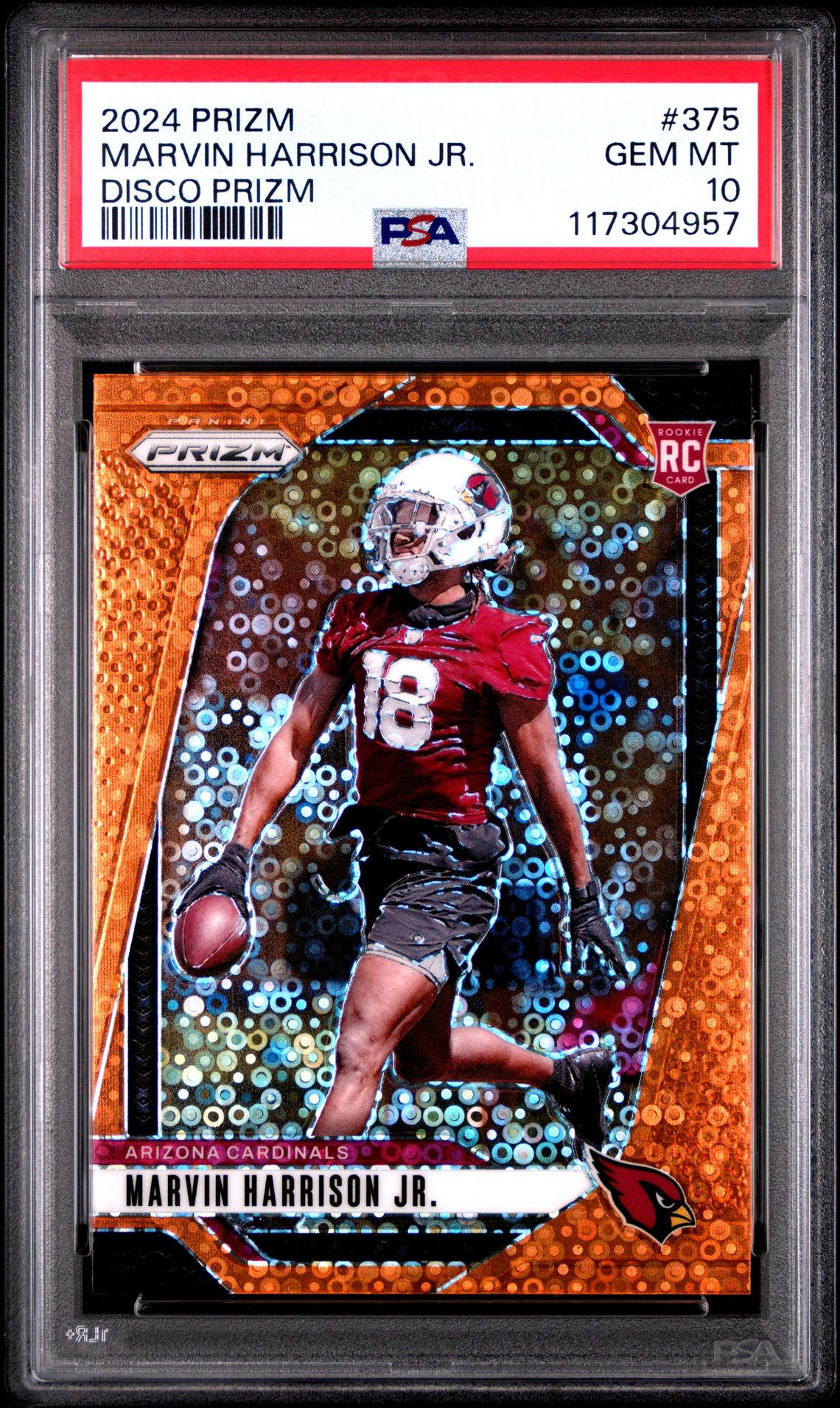 2024 Panini Prizm Marvin Harrison Jr. #375 (Disco Prizm) Gem Mt 10 front