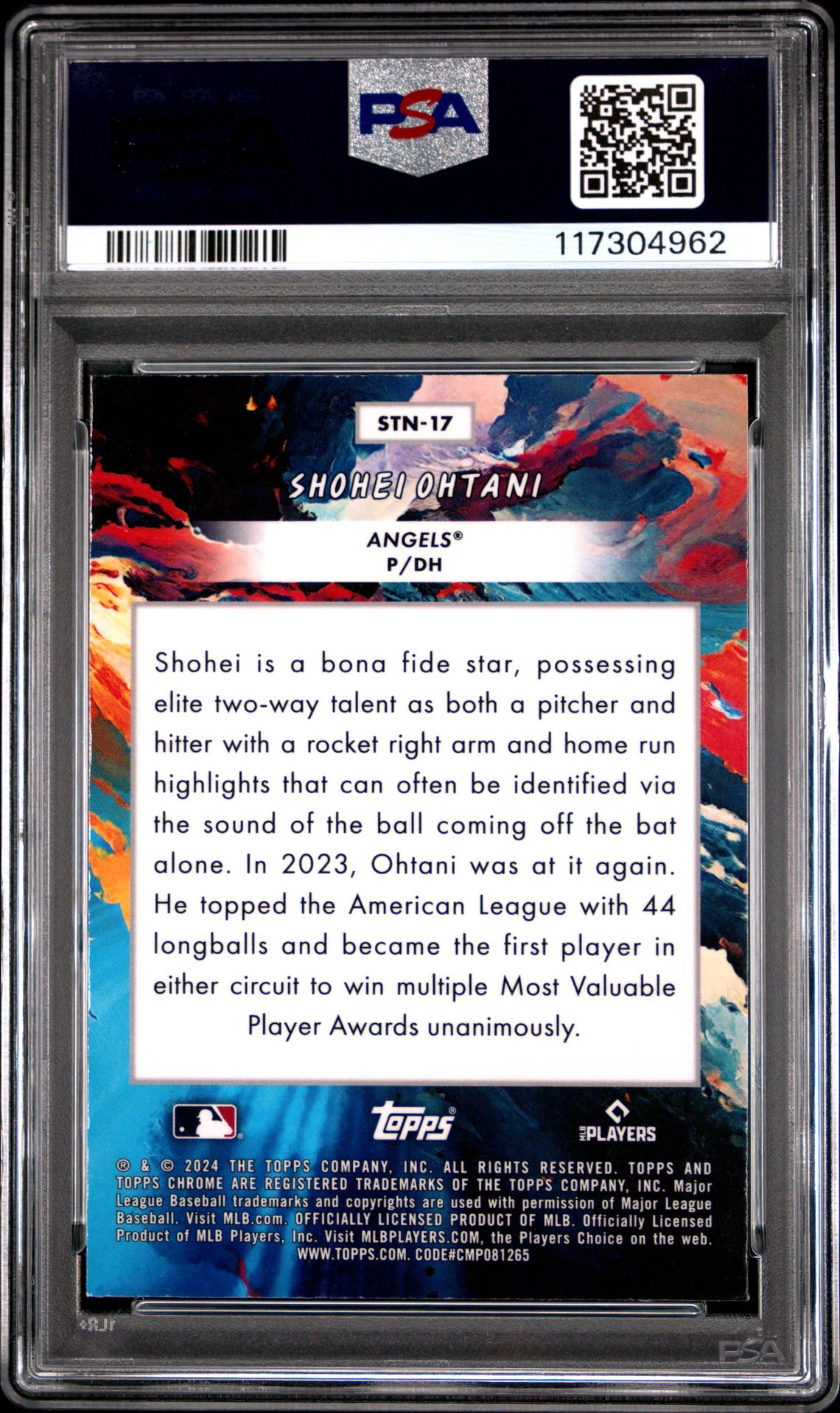 2024 Topps Chrome Cosmic Stars In The Night Shohei Ohtani #17 Nm-Mt 8 back