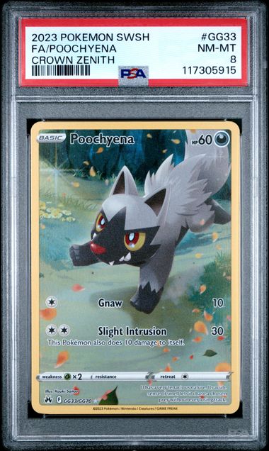 2023 Pokemon Crown Zenith Full Art #GG33 Poochyena front