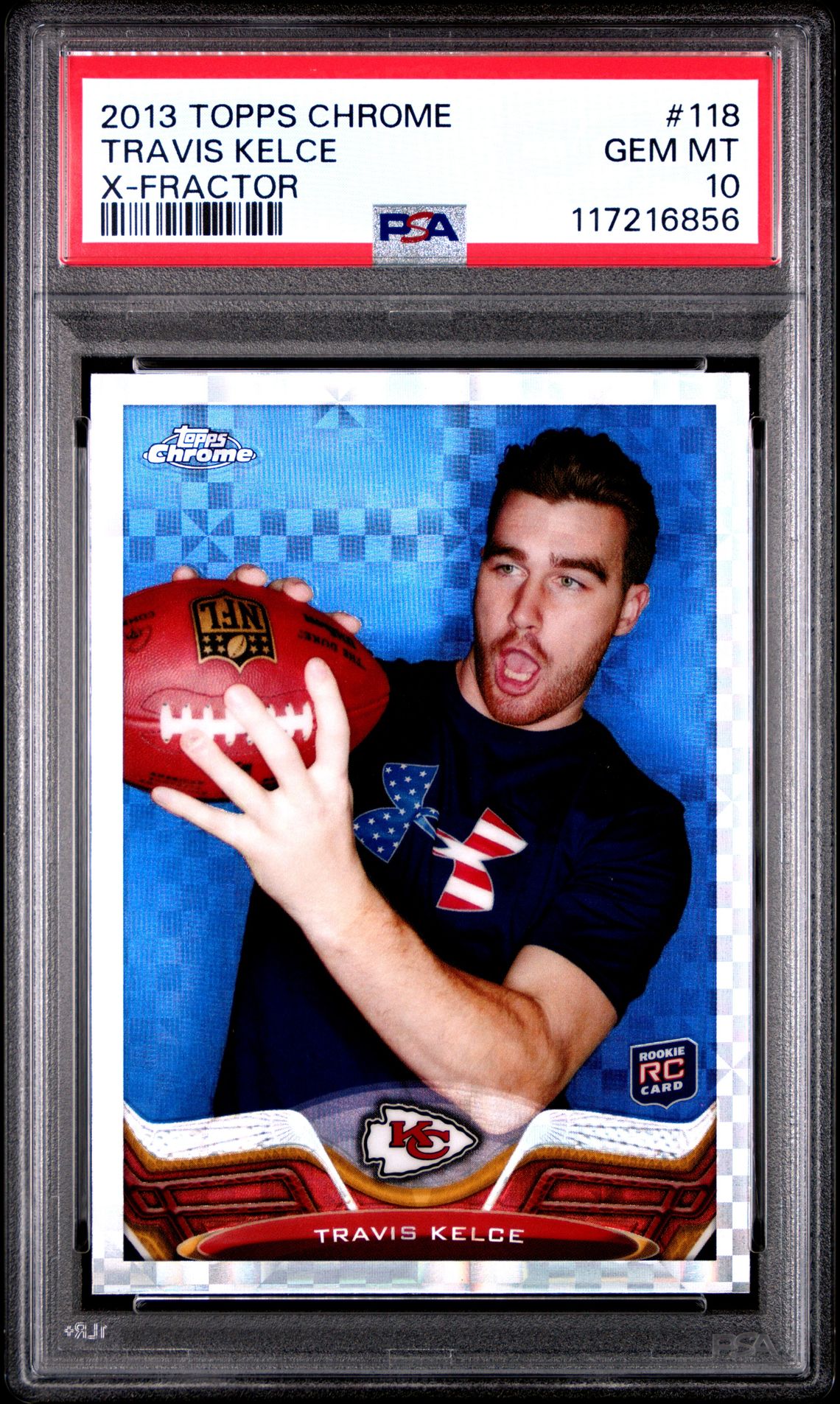 2013 Topps TOPPS CHROME X-FRACTOR #118 Travis Kelce front