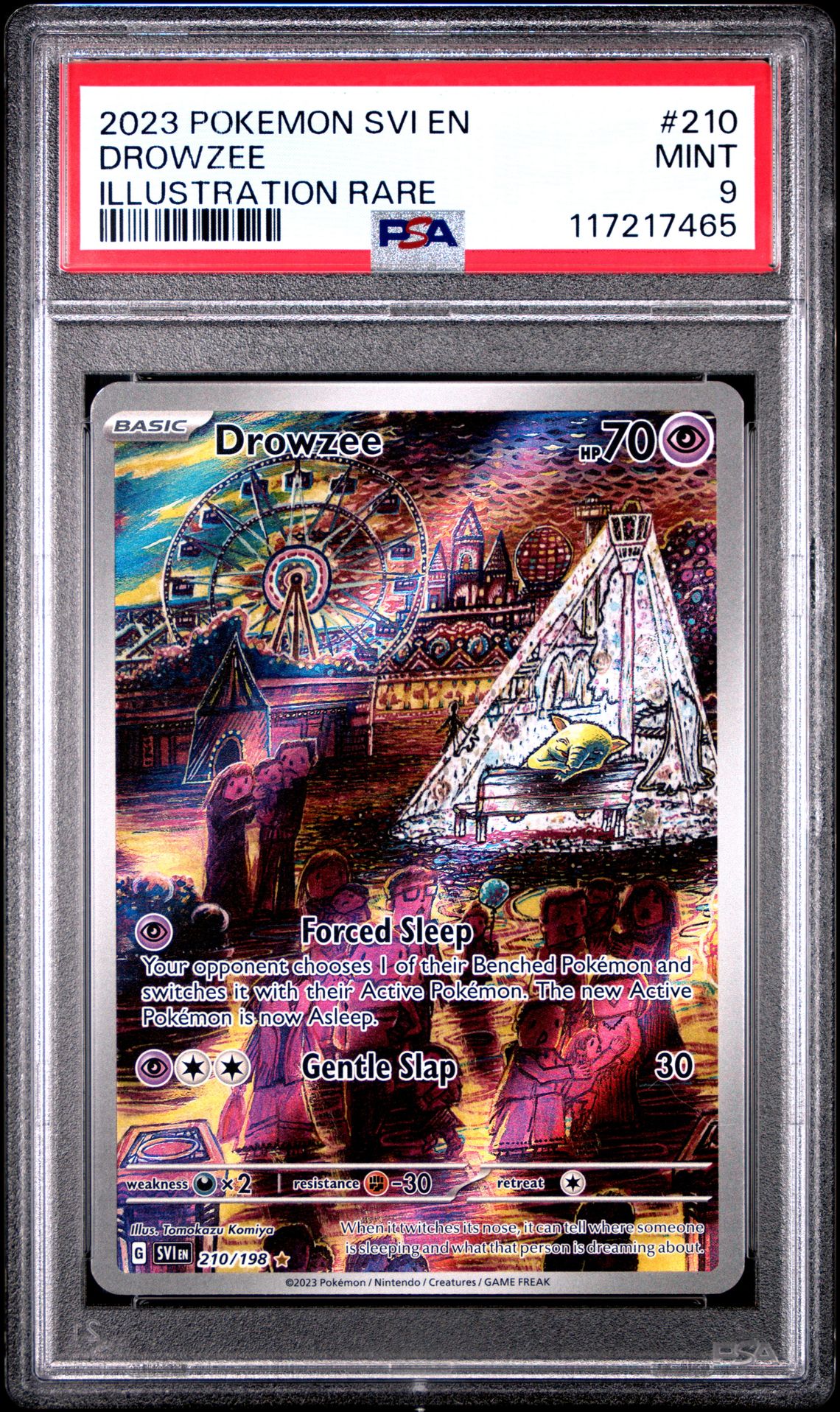 2023 Pokemon Svi En-Scarlet & Violet Drowzee #210 (Illustration Rare) Mint 9 front