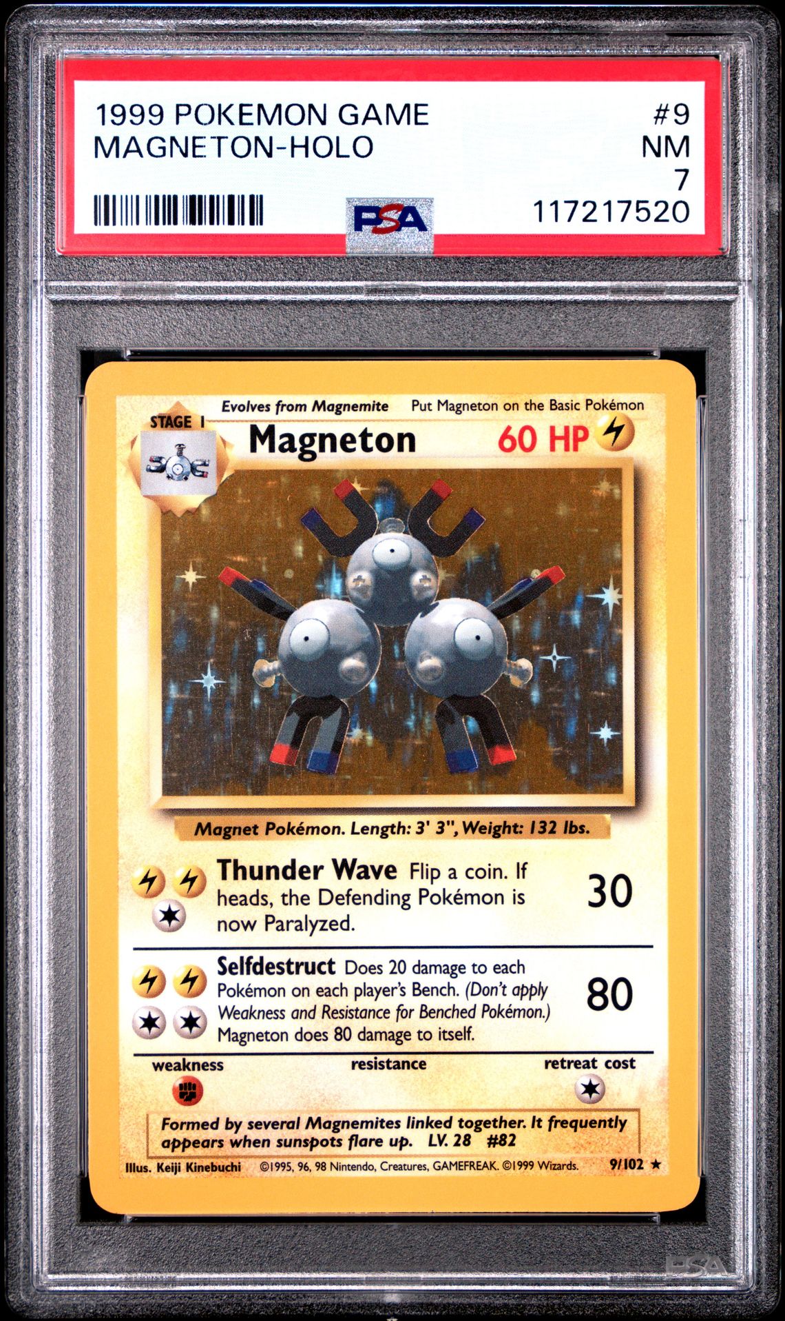 1999 Pokemon Game Magneton-Holo #9 Nm 7 front