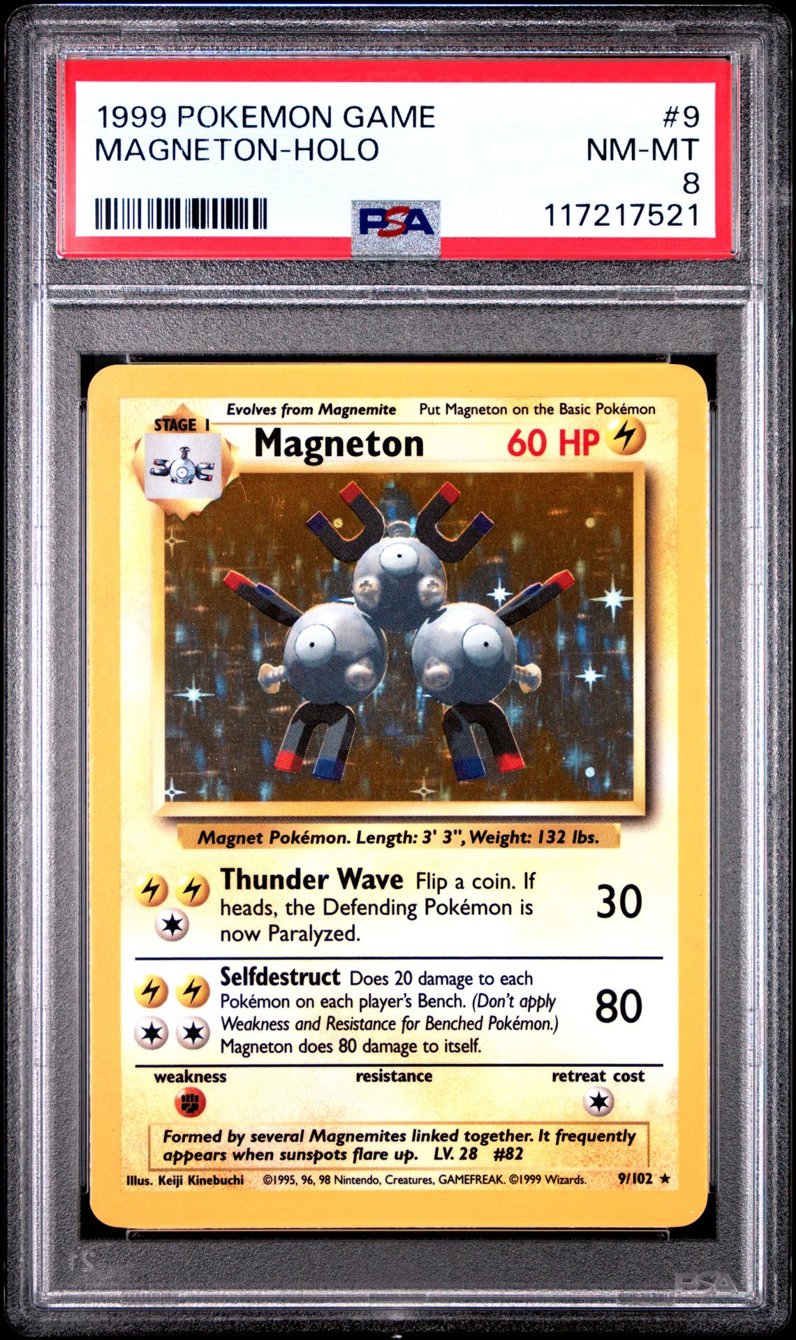 1999 Pokemon Game Magneton-Holo #9 Nm-Mt 8 front