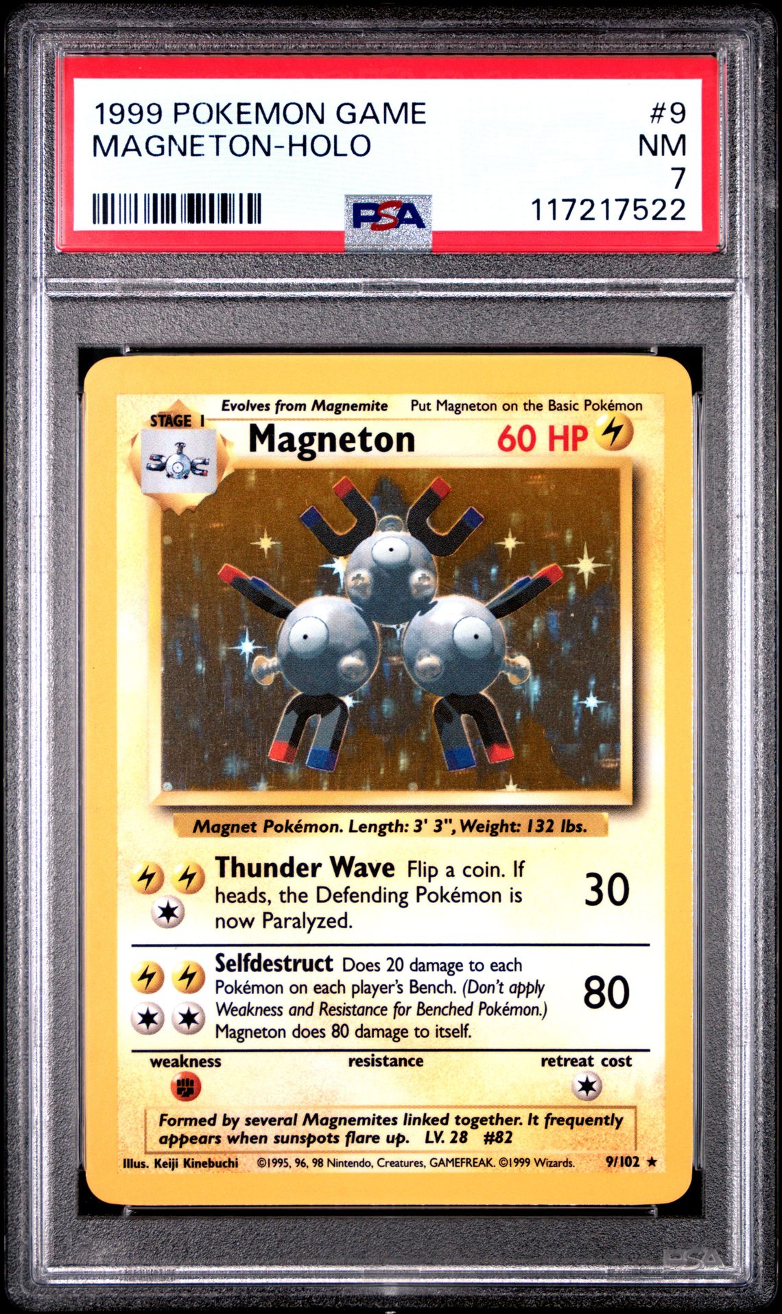 1999 Pokemon Game Magneton-Holo #9 Nm 7 front
