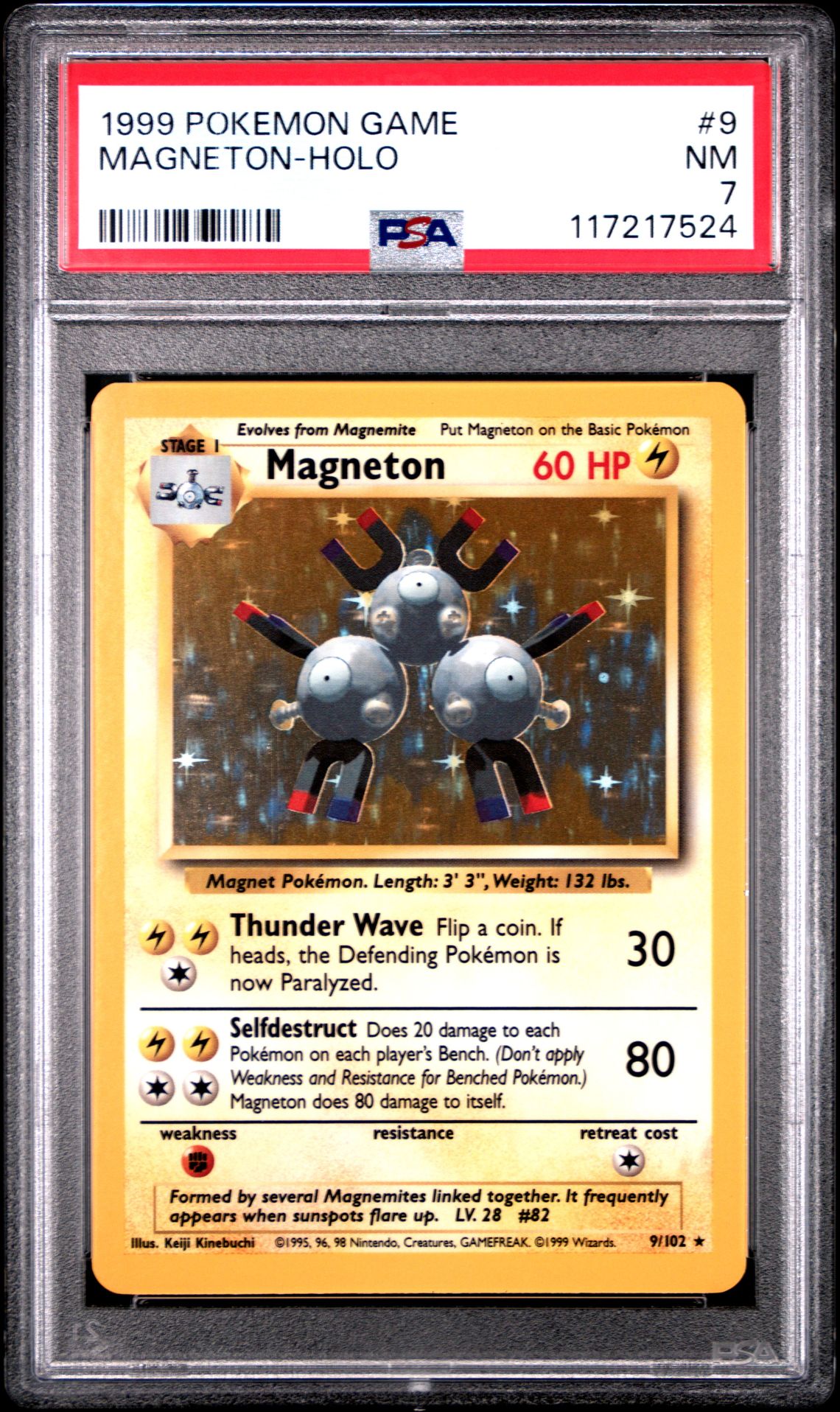 1999 Pokemon Game Magneton-Holo #9 Nm 7 front