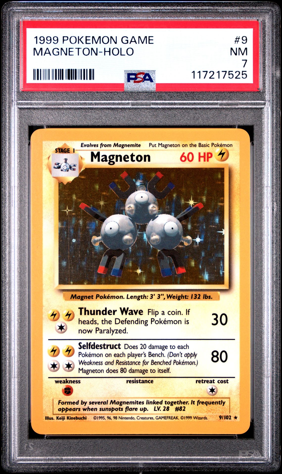 1999 Pokemon Game Magneton-Holo #9 Nm 7 front