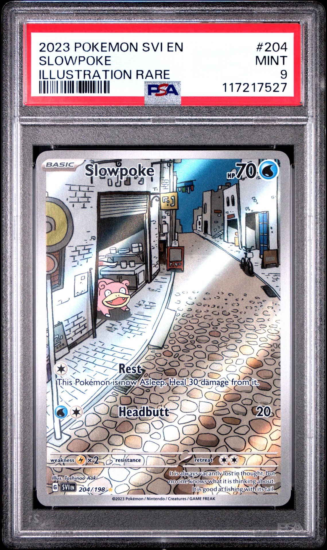2023 Pokemon Svi En-Scarlet & Violet Slowpoke #204 (Illustration Rare) Mint 9 front