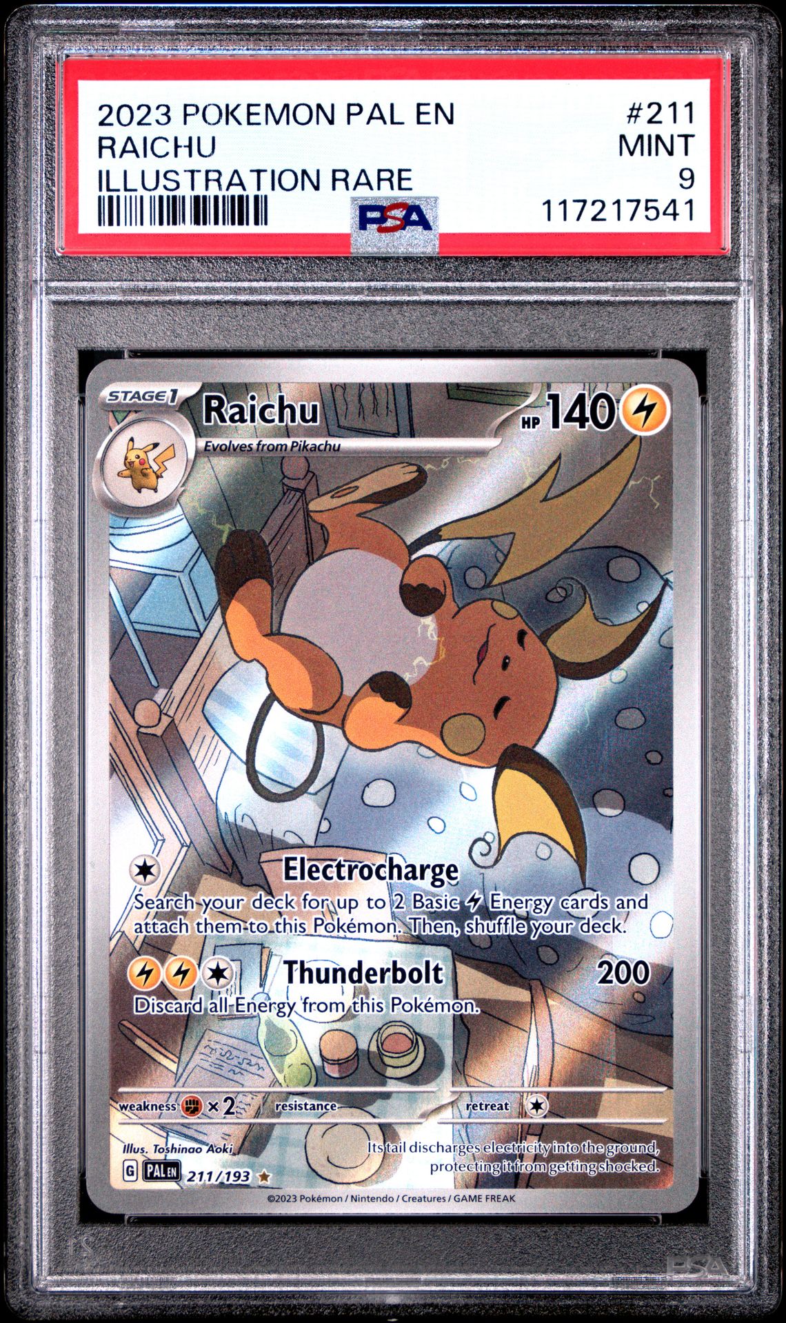 2023 Pokemon Pal En-Paldea Evolved Raichu #211 (Illustration Rare) Mint 9 front