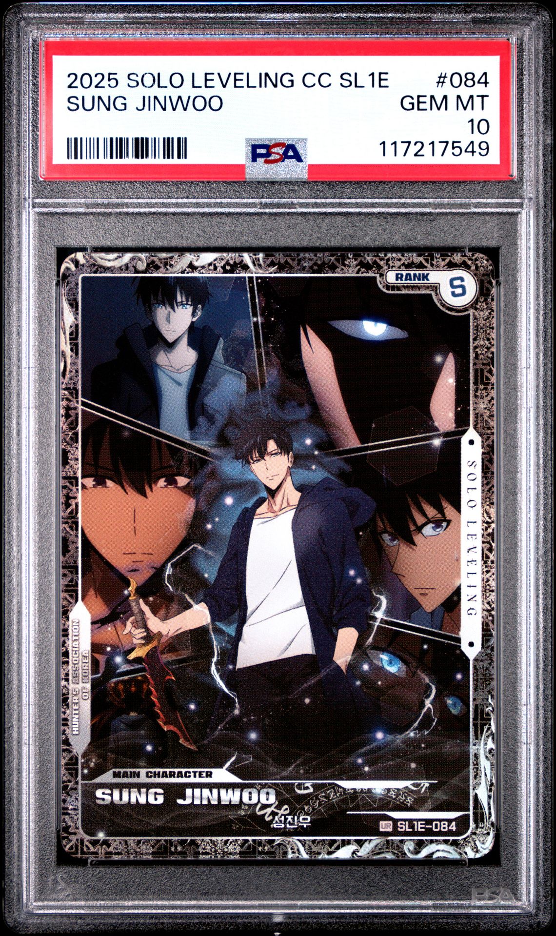 2025 Solo Leveling Collect Card Series 1 Sung Jinwoo #084 Gem Mt 10 front