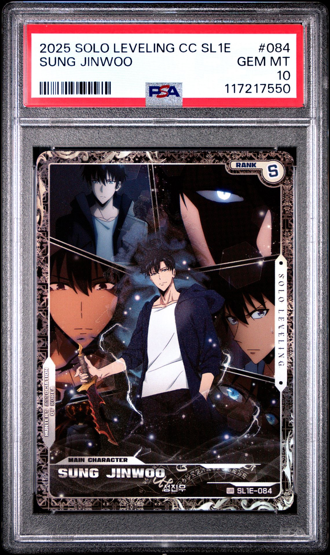 2025 Solo Leveling Collect Card Series 1 Sung Jinwoo #084 Gem Mt 10 front