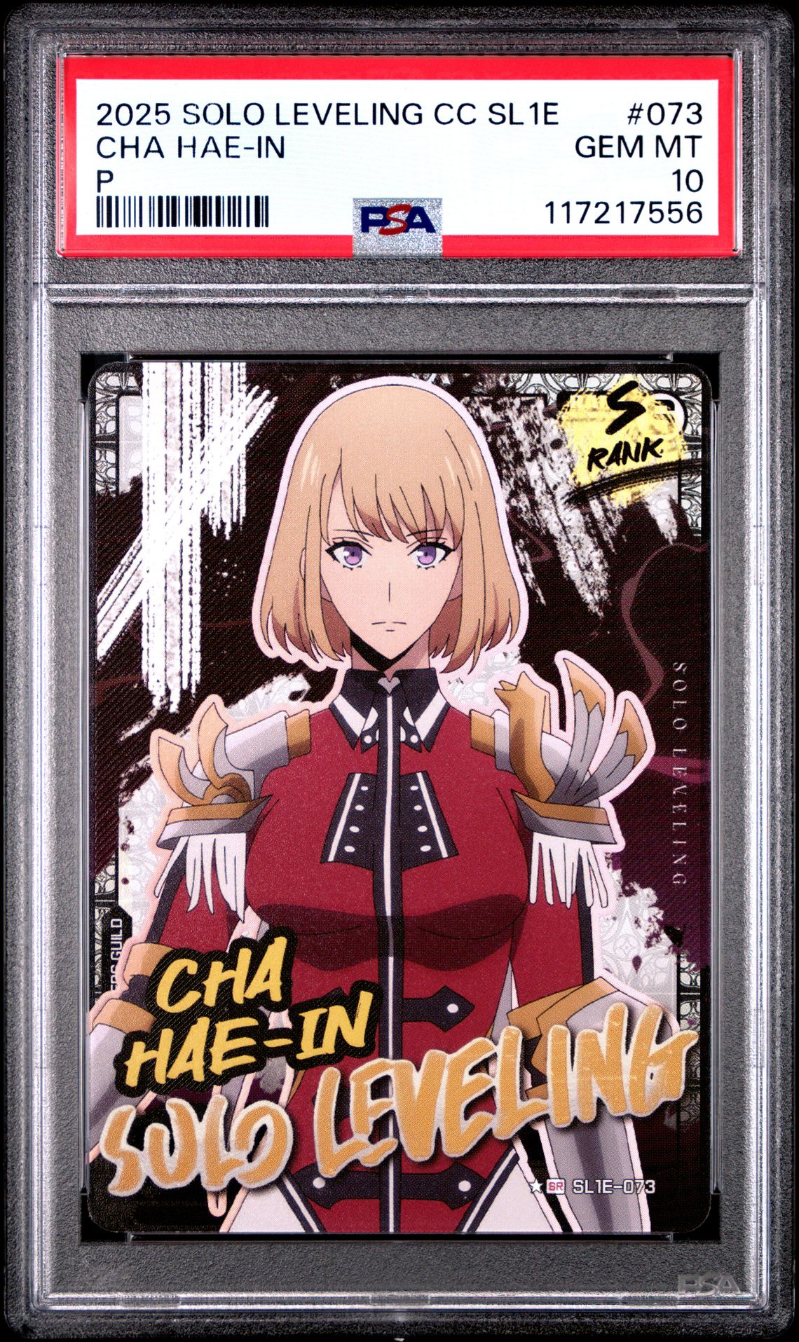 2025 Solo Leveling Collect Card Series 1 Cha Hae-In #073 (P) Gem Mt 10 front